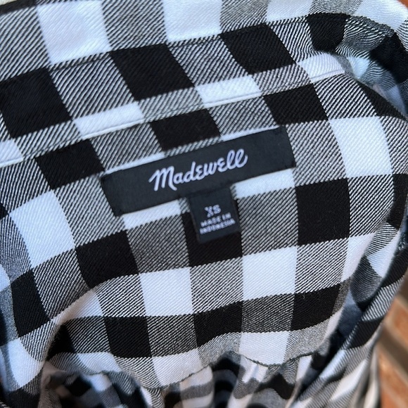 Madewell Wrap-Front Shirt in Buffalo Check Women's Size Extra Small - Picture 7 of 9